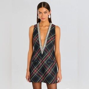 Retrofete Nancie Embellished Black Tarten Dress Size XS